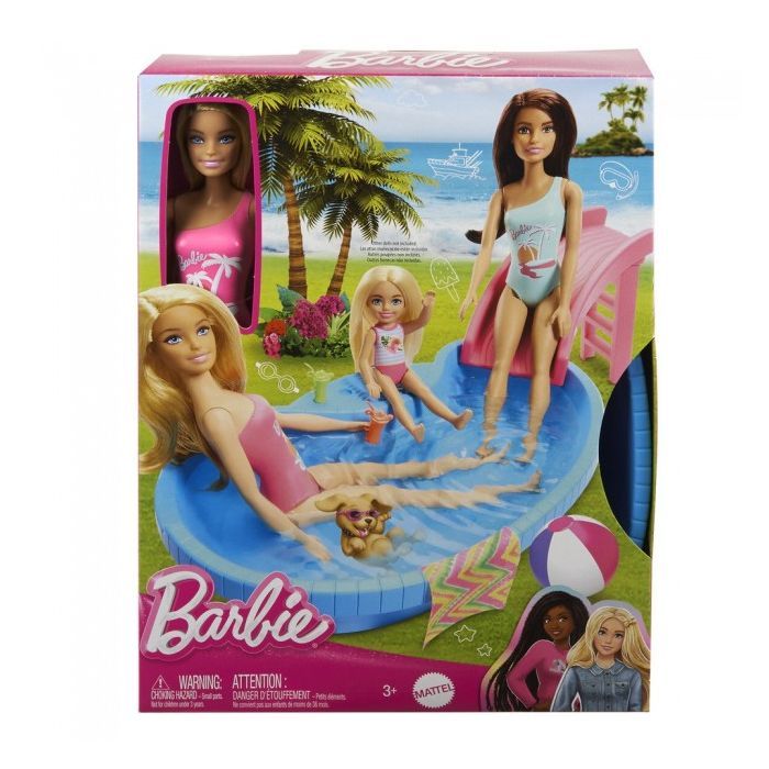 Кукла Barbie Развлечения у бассейна (HRJ74) изображение 3