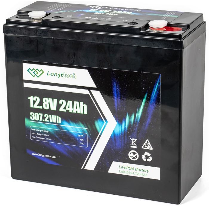 Батарея LiFePo4 Longttech LiFePO4 12.8V - 24Ah (LAR1224-LT20-R32) изображение 2