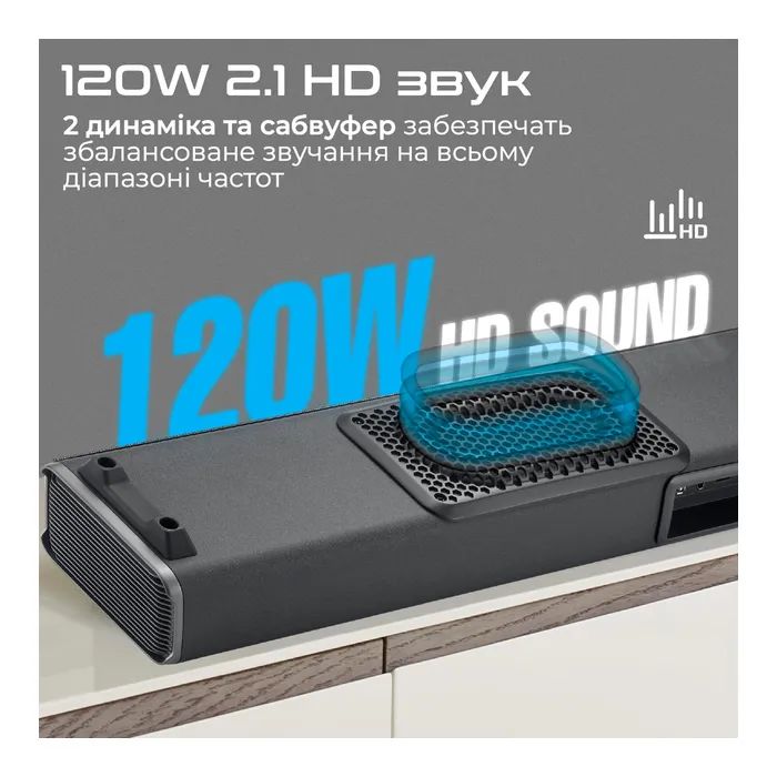 Акустична система Promate CastBar-120 Black (castbar-120.black) зображення 3