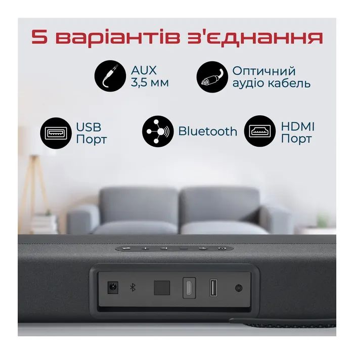 Акустична система Promate CastBar-120 Black (castbar-120.black) зображення 5