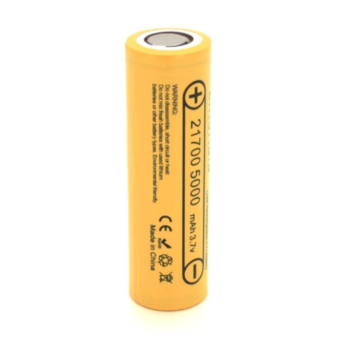 Акумулятор 21700 5000mah, (4700-5100mah) 15A, 3.7V(2.5-4.2V), Yellow Liitokala (Lii-50E / 23384)