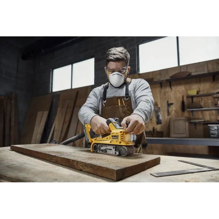 Шліфувальна машина DeWALT XR Li-Ion 18 В, 198-320 м/хв, стрічка 75х533 мм (без АКБ та ЗП) (DCW220N) зображення 11