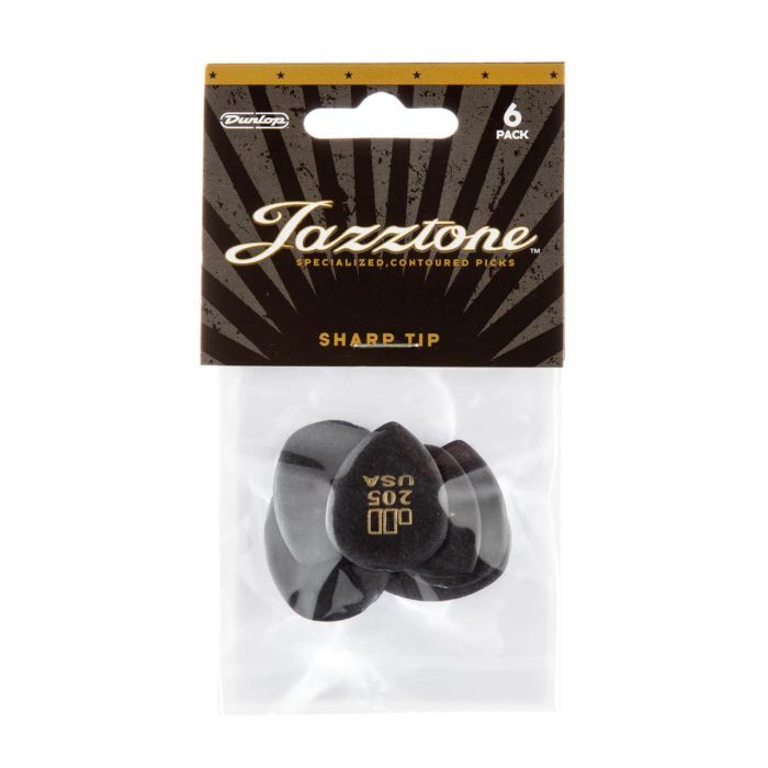 Медиатор Jim Dunlop Jazztone Point Tip Pick 6 шт. (477P205) изображение 3