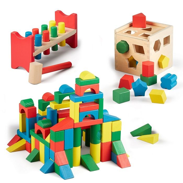 Развивающая игрушка Melissa&Doug МЕГА-набор Кубики/Сортер/Стучалка (MD93685)