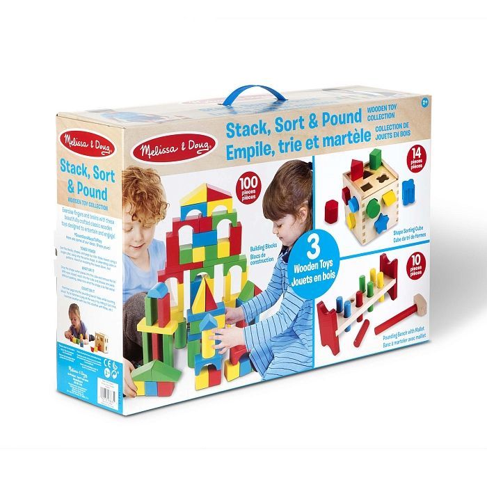 Развивающая игрушка Melissa&Doug МЕГА-набор Кубики/Сортер/Стучалка (MD93685) изображение 7