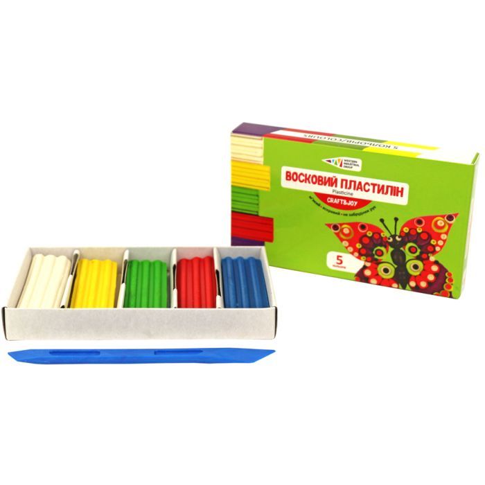 Пластилин ГАММА'UA Craft and Joy Со стеком 5 цветов 160 г (4820072539170)