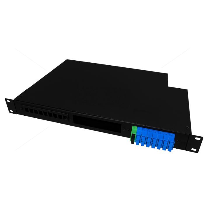 Патч-панель оптическая 1U-24 с касетой Crosver (FOB 19/1-332/32-1-24 (black))