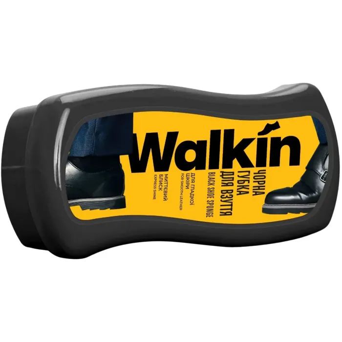 Губка для обуви Walkin Для гладкой кожи Черная (4820184441637)