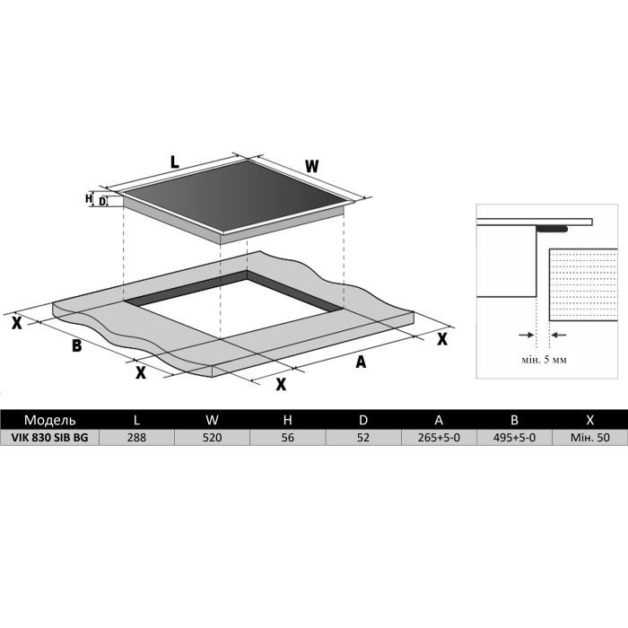 Варочна поверхня Interline VIK 830 SIB BG зображення 3