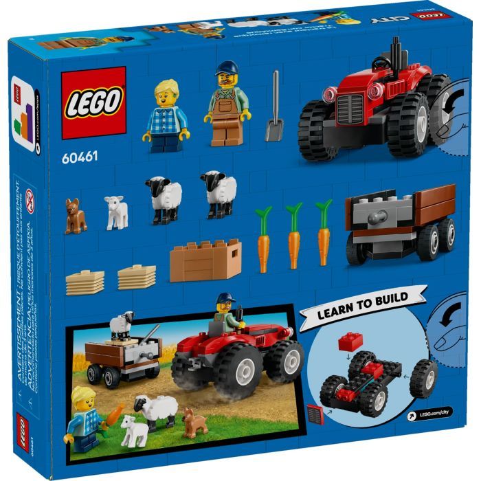 Конструктор LEGO City Червоний фермерський трактор із причепом і вівцями (60461) зображення 7