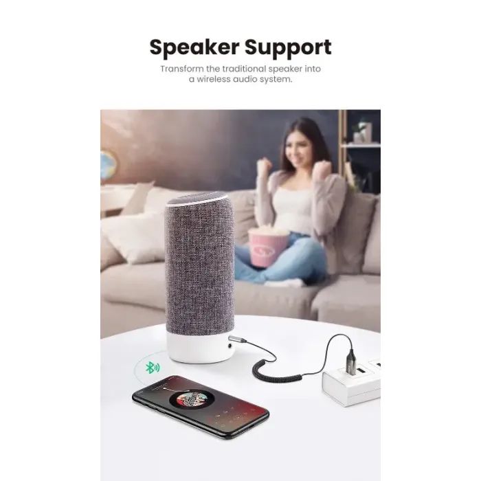 FM модулятор Ugreen Bluetooth 5.0 Aux with mic CM309 UGREEN Black (70601) зображення 9