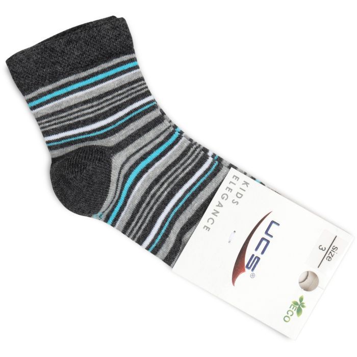 Шкарпетки дитячі UCS Socks у смужку (M0C0101-1223-3B-gray) зображення 2