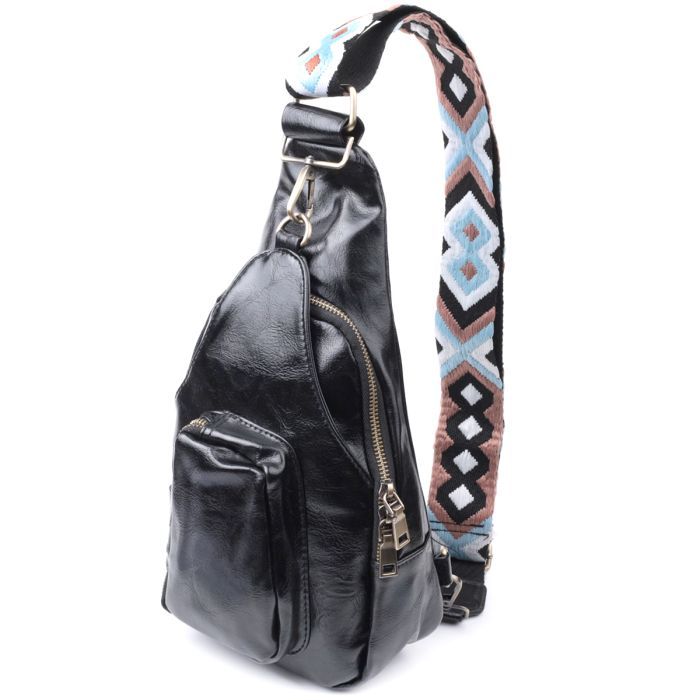 Сумка Vintage Женская из экокожи Черная (22776)