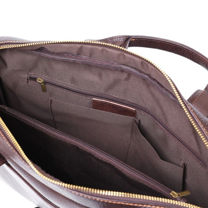 Сумка Vintage Мужская кожаная Коричневая (20679) изображение 7