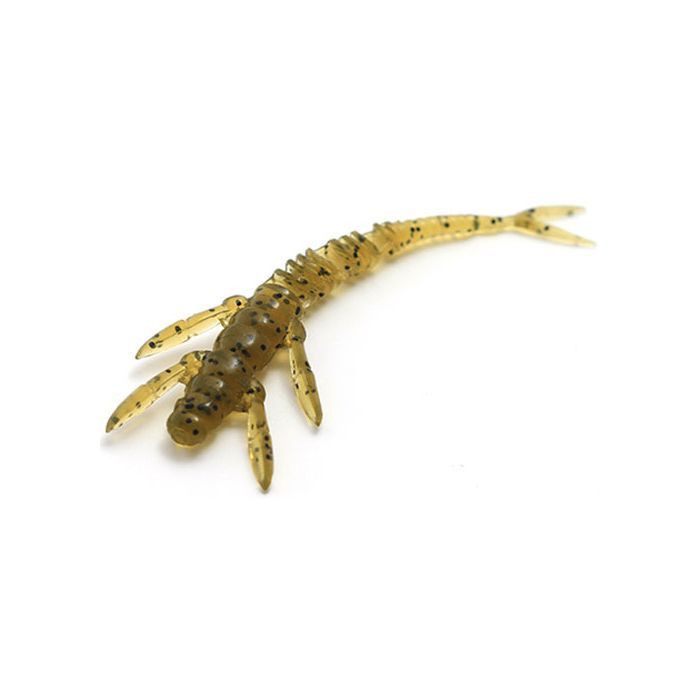 Силікон рибальський FishUP Flit 2" 074 - Green Pumpkin Seed (9шт/уп) (1862.00.84) зображення 2