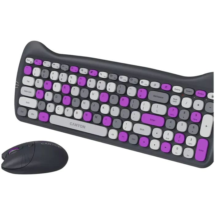 Комплект Canyon HSET-W6 Kitty Edition Wireless UA Violet (CNS-HSETW6VT) изображение 5