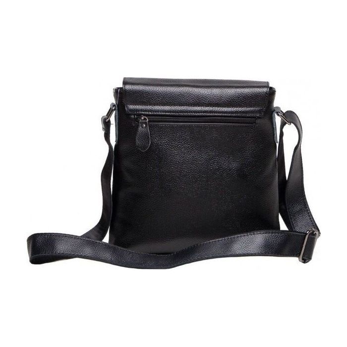 Сумка Vintage Мессенджер кожаная Черная (14576) изображение 6