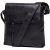Сумка Vintage Мессенджер кожаная Черная (14576)