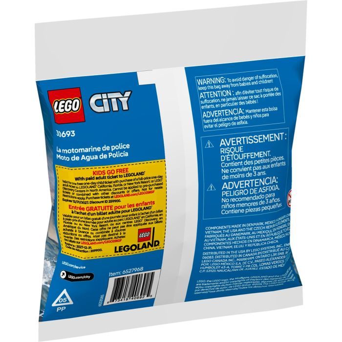 Конструктор LEGO City Поліцейський катер (30693) зображення 3