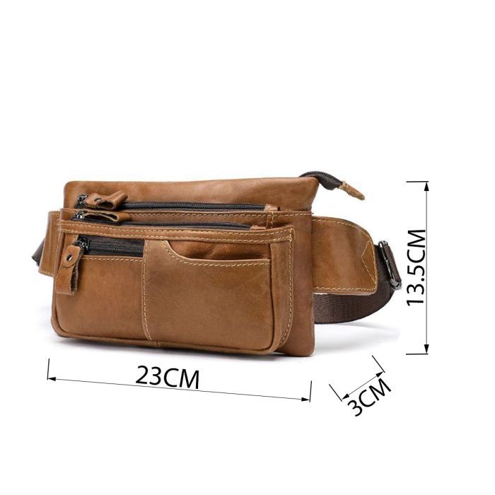 Сумка Vintage На пояс Руда (14658) зображення 3