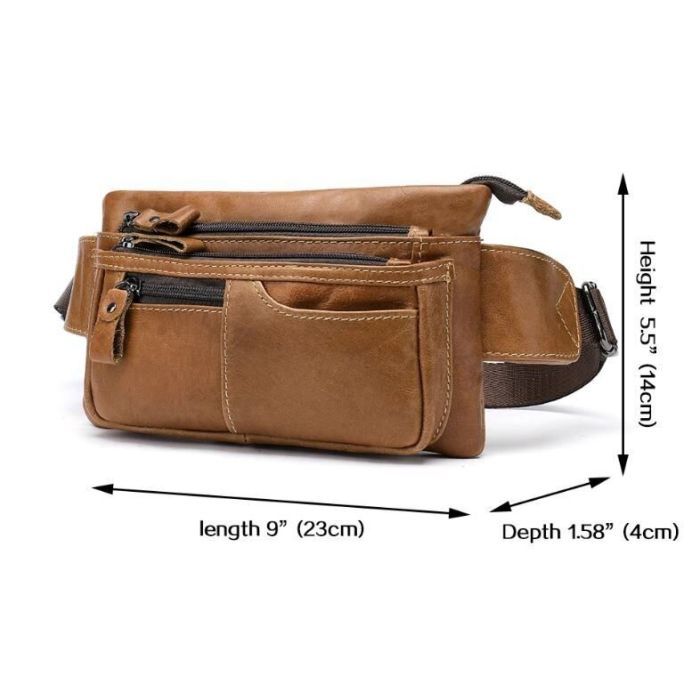 Сумка Vintage На пояс Руда (14658) зображення 8