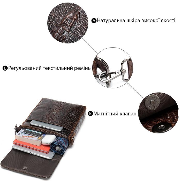 Сумка Vintage Коричнева (20039) зображення 4