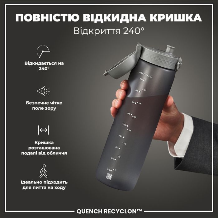 Пляшка для води ION8 OneTouch 1000 мл BPA Free, Rose Quartz (I8RF1000ROS) зображення 3