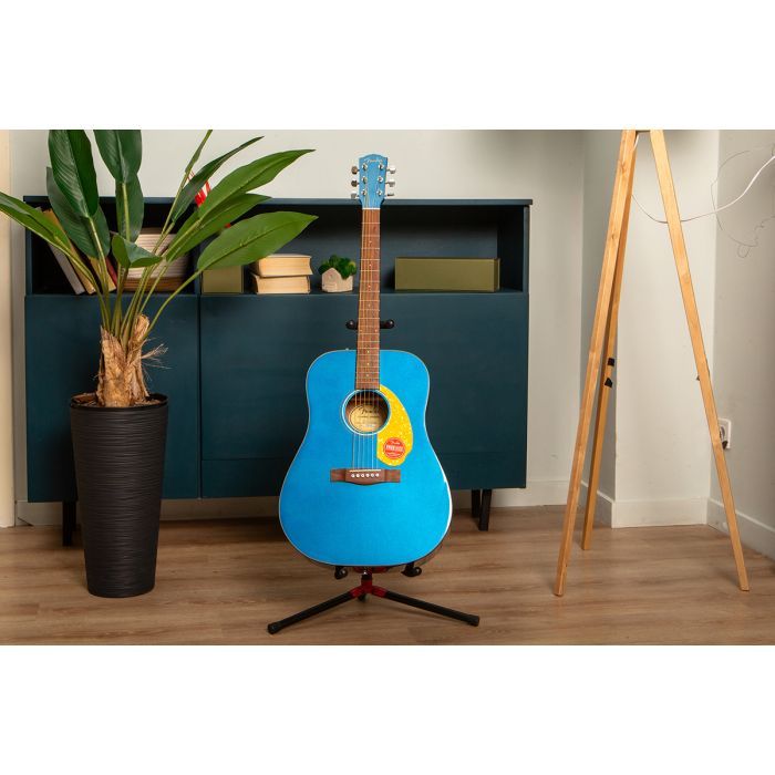 Гитара акустическая Fender CD-60S Blue Pearl w/Yellow Pickguard (236278) изображение 7