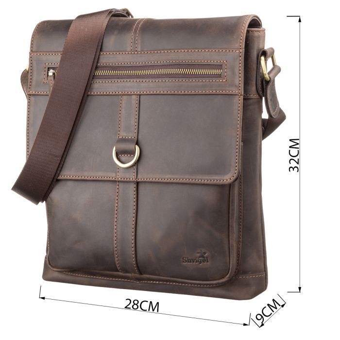 Сумка Shvigel Кожаная Коричневая (11113) изображение 3