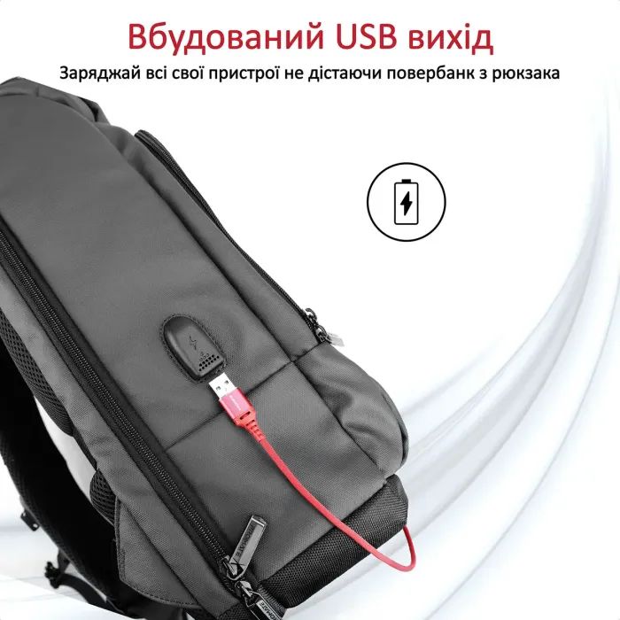 Рюкзак для ноутбука Promate 17.3" TrekPack-BP Black (trekpack-bp.black) изображение 6