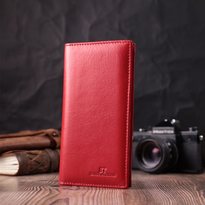 Гаманець ST Leather З натуральної шкіри Червоний (22539) зображення 7