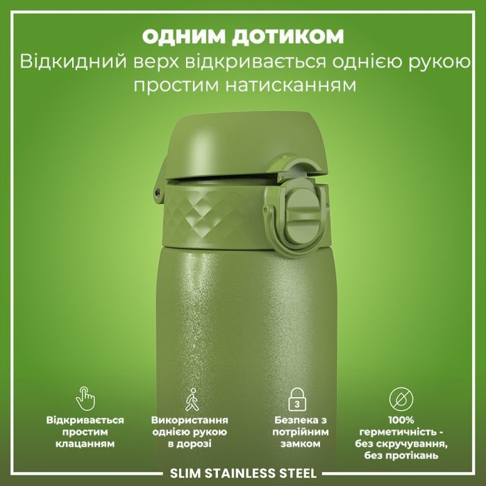 Пляшка для води ION8 OneTouch Stainless Steel 600 мл Blue (I8SS600BLU) зображення 2