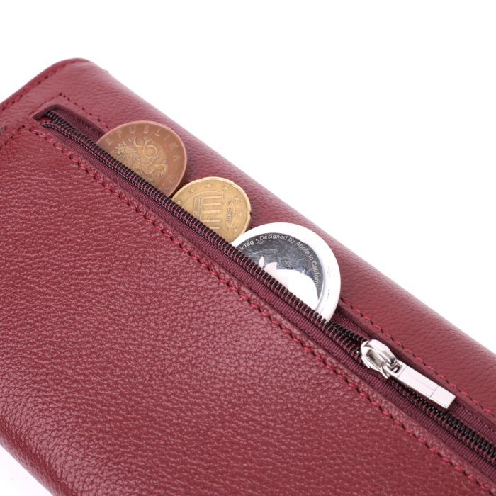 Гаманець ST Leather З натуральної шкіри Бордовий (22547) зображення 7