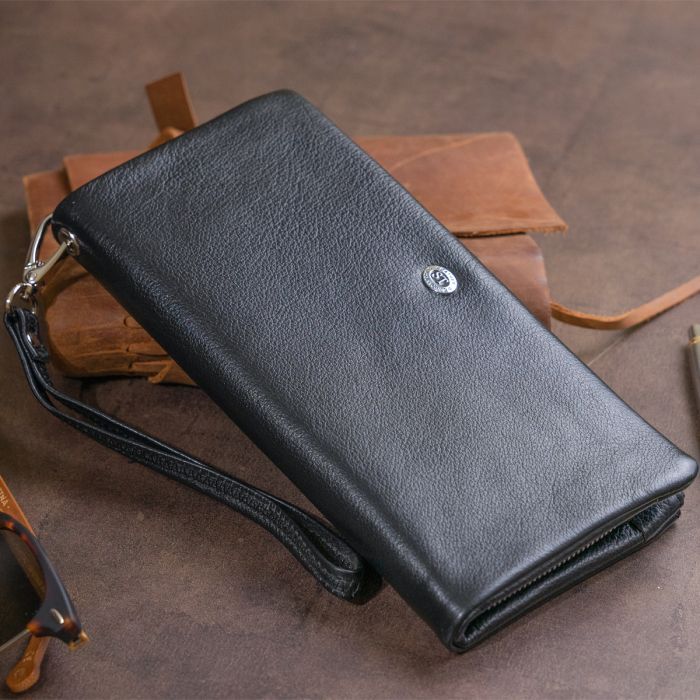 Кошелек ST Leather Из кожи с карманом для мобильного Розовый (19313) изображение 11