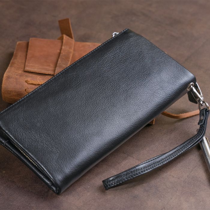 Кошелек ST Leather Из кожи с карманом для мобильного Розовый (19313) изображение 9