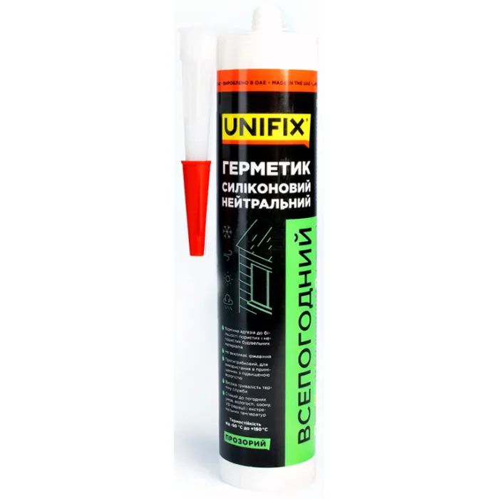 Герметик автомобильный Unifix нейтральний всепогодний (прозорий) 280 мл