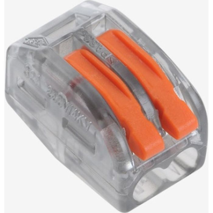 Соединитель кабеля 2-pin аналог WAGO K222-412T, 50штпак Voltronic (K222-412T/50)
