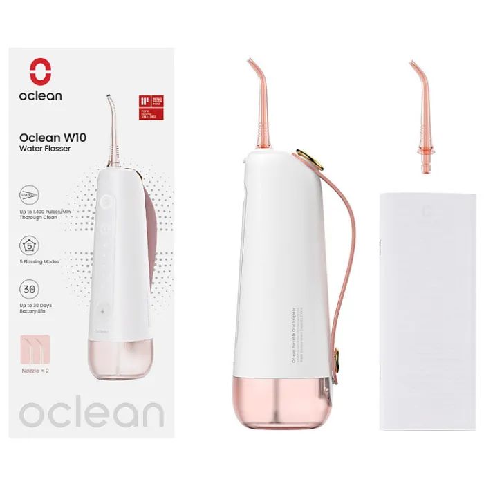 Іригатор Oclean W10 Pink NEW-2 NOZZLES (6970810555752)