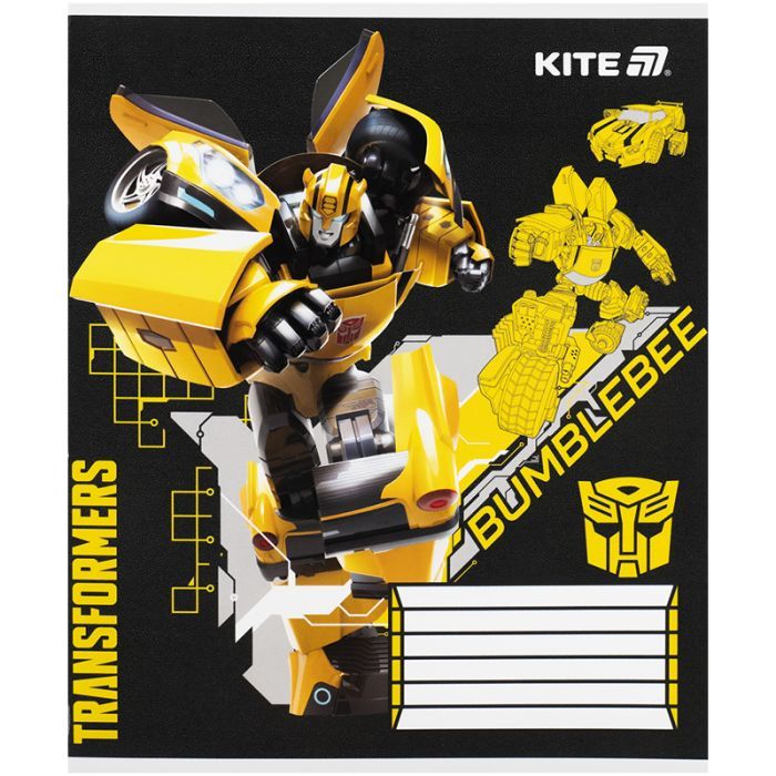 Зошит Kite Transformers, 12 аркушів, коса лінія (TF25-235) зображення 10