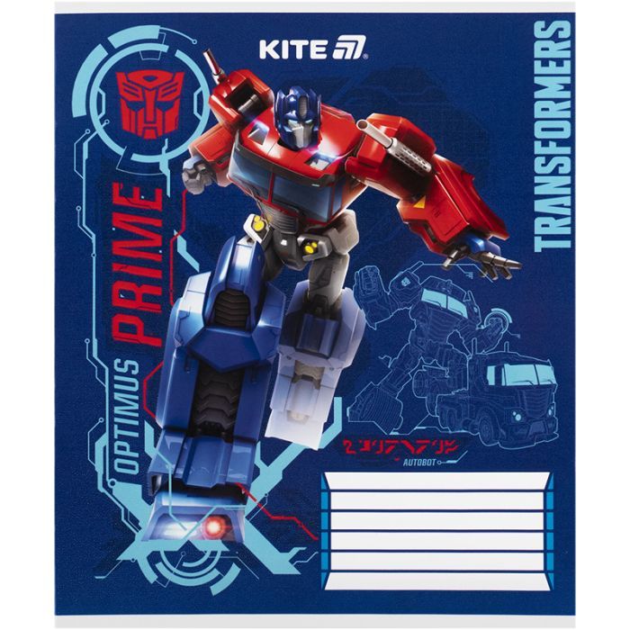 Зошит Kite Transformers, 12 аркушів, коса лінія (TF25-235) зображення 8