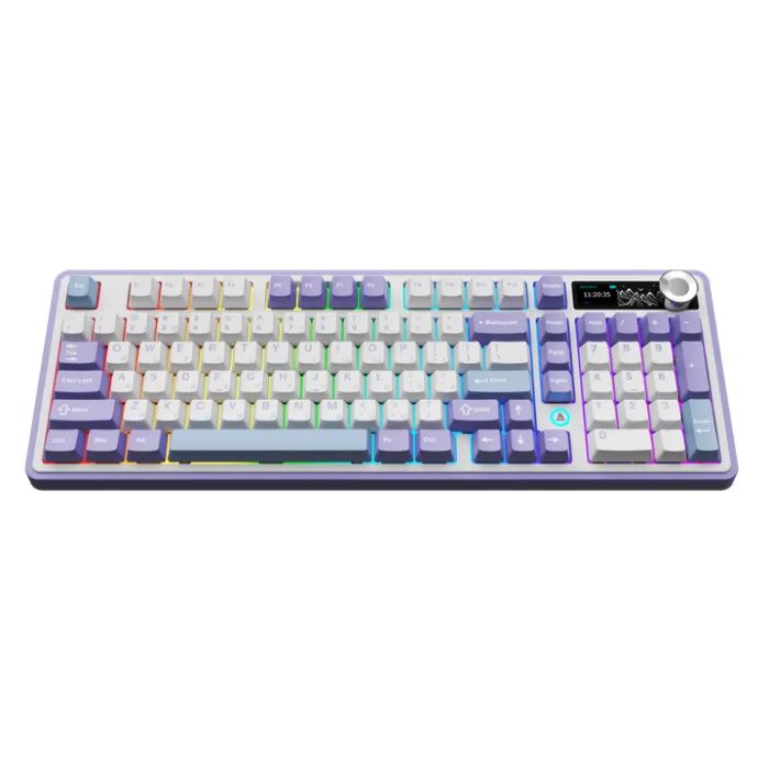 Клавіатура Ajazz AK980 Clear Sky Switch Purple RGB USB/Wireless/Bluetooth UA Purple (AK980-CS-PWB) зображення 5