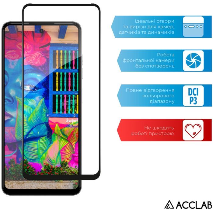 Стекло защитное ACCLAB Full Glue Tecno Spark Go 2024 Black (1283126589096) изображение 5