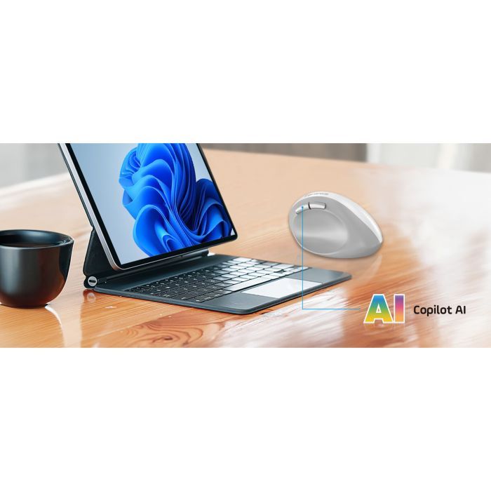 Мышка Genius Ergo 8350S AI Silent Wireless White/Grey (31030041401) изображение 5
