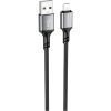 Дата кабель USB 2.0 AM to Lightning 1.0m Famous silicone BX83 black BOROFONE (6974443386356)