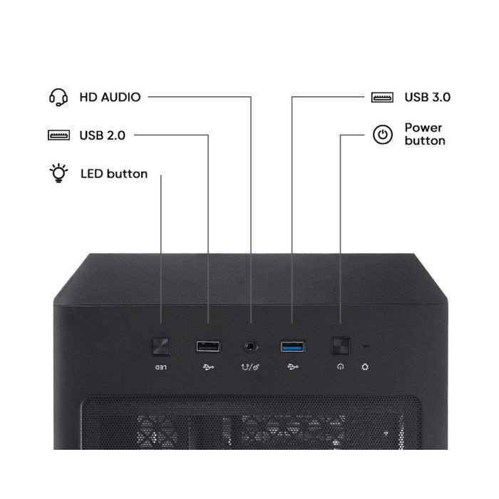 Корпус для ПК 1stPlayer AY7-BK-4F1 зображення 8