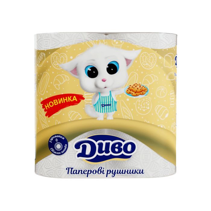 Бумажные полотенца Диво С ароматом свежего печенья 2 слоя 2 рулона (4820003837443)