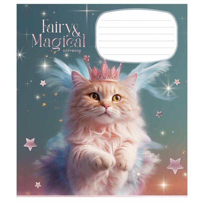 Тетрадь Школярик Fairy cats 12 листов линия (012-3316L)