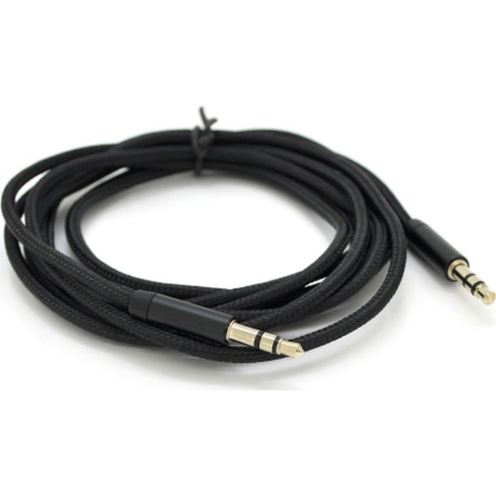Кабель мультимедійний 3.5mm M to 3.5mm M 1.0m black VEGGIEG (YT-AUXGJ(M)/(M)-AB-1)