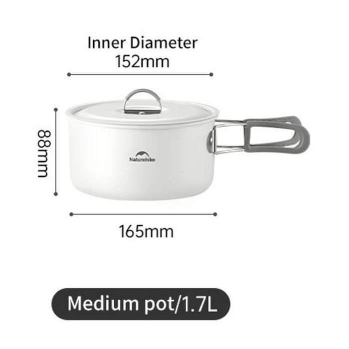 Котел туристичний Naturehike CNK2450CF013, 1.7 л, алюміній (6927595711972) зображення 2