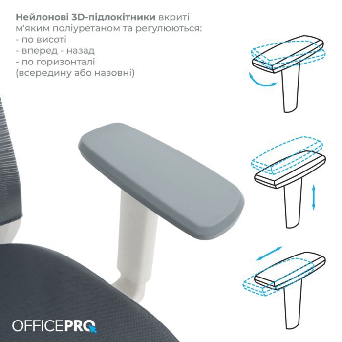 Офісне крісло OfficePro Balance OC550-W-DG-DG (OC550-W-DG-DG) зображення 6